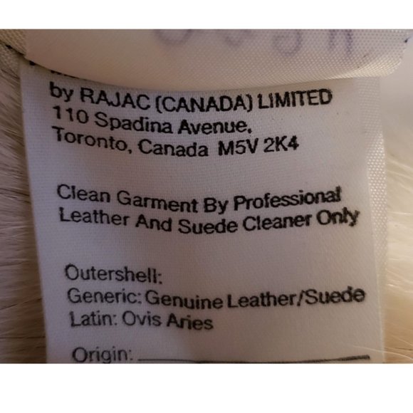 RAJAC LIMITED Canada Women's Winter Leather & Fur Jacket Sz.-14 White - Picture 7 of 8